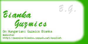 bianka guzmics business card